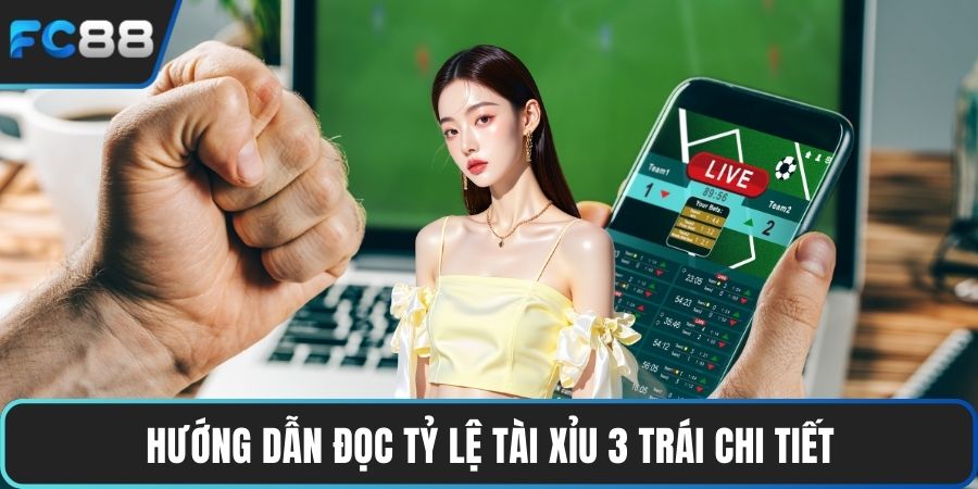 Hướng dẫn đọc tỷ lệ tài xỉu 3 trái chi tiết